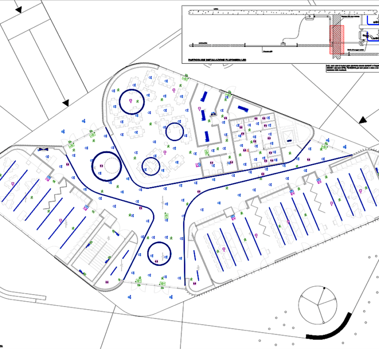 BELLARIA impianto illuminazione aree interne- piano terra