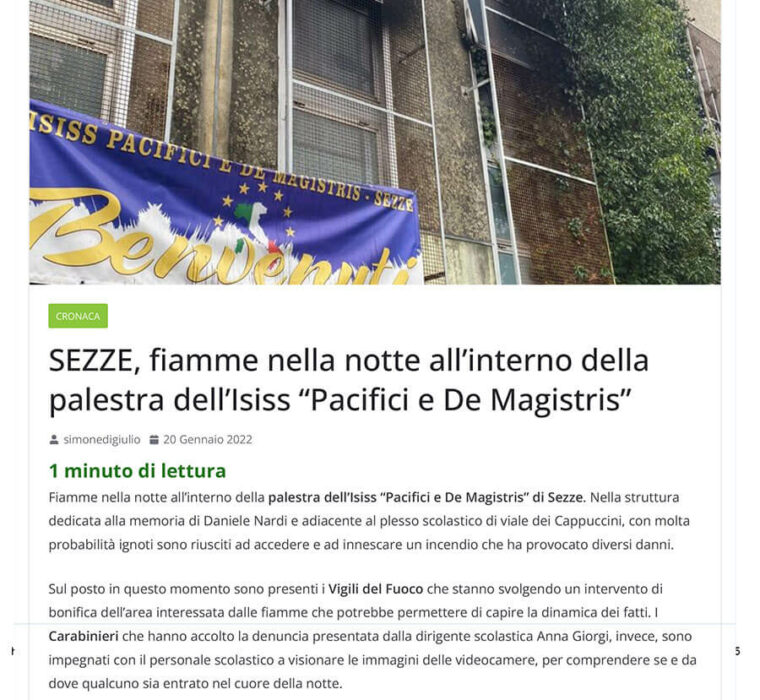 Scuola Pacifici e De Magistris di Sezze